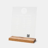 Editable Business Opening Hours logo and qr code アクリルサイン (傾斜)