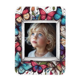 Editable Butterflies Photo Frame マグネット
