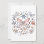 Editable Butterfly Theme Baby Shower Invitation 招待状 (裏面)