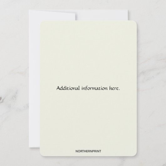 Editable Butterflyl and Gold Frame 招待状 (裏面)