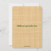 Editable Calla Lilies on Beige Linen 招待状 (裏面)