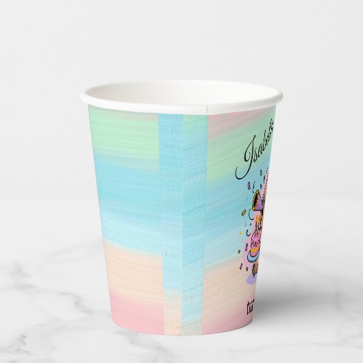 Editable Capybara Birthday Party Cup  紙コップ (右)