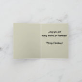 Editable Cardinal on a Fence in Winter Christmas カード (内部)