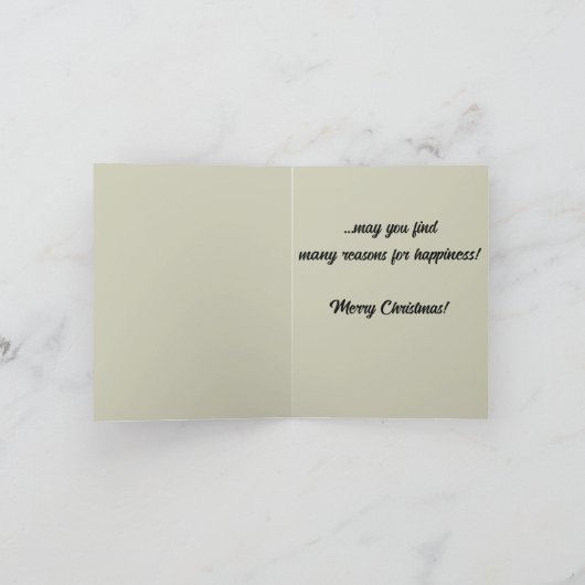 Editable Cardinal on a Fence in Winter Christmas カード (内部)