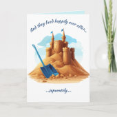 Editable Castle Happy Divorce Day カード (正面)
