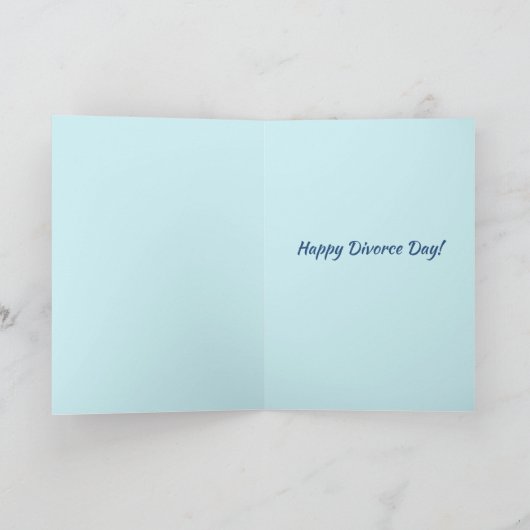 Editable Castle Happy Divorce Day カード (内部)