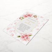 Editable Cherry Blossom Foil Wedding Invitation  箔招待状 (回転した状態)