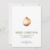 Editable Christmas Bauble Card Minimal Elegant   シーズンカード (正面)