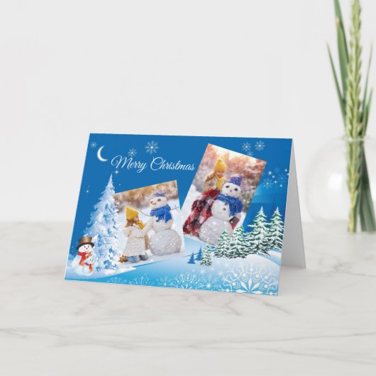 Editable Christmas card with personal photos シーズンカード (正面)