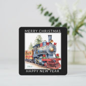 Editable Christmas Holiday Train シーズンカード (スタンド正面)