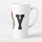 Editable Christmas JOY Ornament Photo Template カフェラテマグ (右)