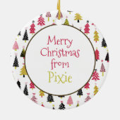 Editable Christmas Pet Photo Decoration セラミックオーナメント (裏面)