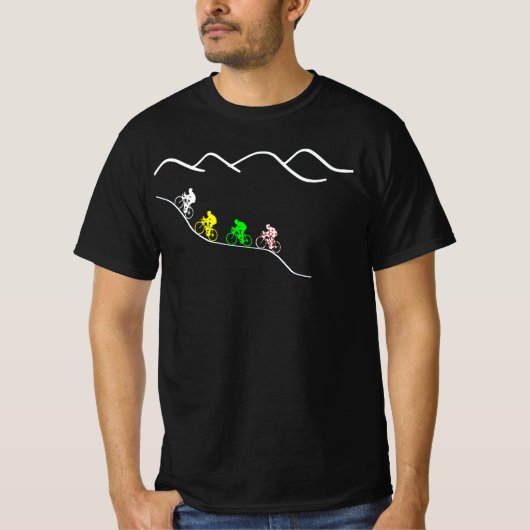 EDITABLE CICLISMO DE FRANCIA COLORES TDF Tシャツ (正面)
