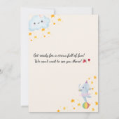 Editable Circus Birthday Invitation for Boys&Girls 招待状 (裏面)