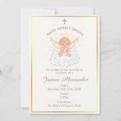 Editable Classic Baby Baptism Invitation 招待状 (正面)