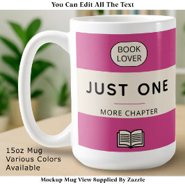 Editable Classic Retro Paperback Book Cover Pink コーヒーマグカップ