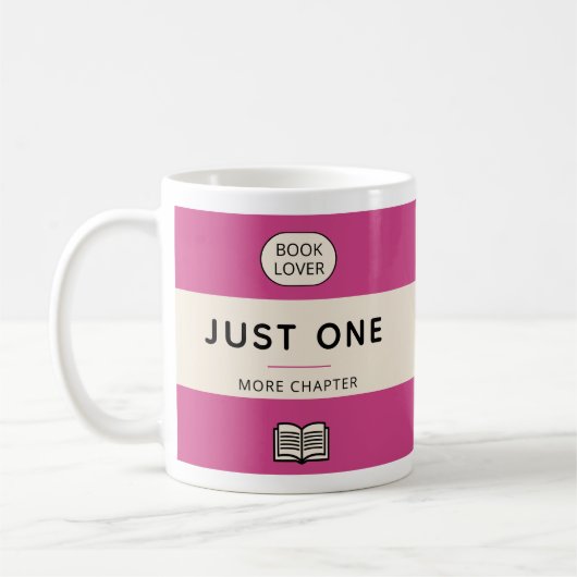 Editable Classic Retro Paperback Book Cover Pink  コーヒーマグカップ (左)