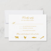 EDITABLE COLOR返信カードとメニューアイコン 招待状 (正面)