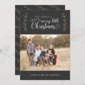 EDITABLE Color メリー Berryクリスマス写真 シーズンカード (正面/裏面)