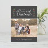 EDITABLE Color メリー Berryクリスマス写真 シーズンカード (スタンド正面)