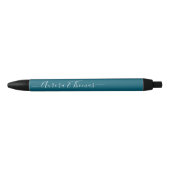 Editable Color Calligraphy Script Name Pen 黒ボールペン (正面)