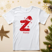 Editable Color Christmas Monogram Custom Name Tシャツ