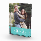 EDITABLE COLOR Curssiveミセスとミセス家族の写真 フォトブロック (右)