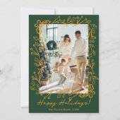 Editable Color Mistletoe Doodles 2 Photos Happy シーズンカード (正面)