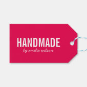 Editable Colors Simple Stylish Bold Handmade ギフトタグ (正面(横))