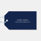 Editable Colors Simple Stylish Bold Handmade ギフトタグ (裏面横)