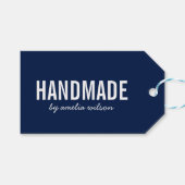 Editable Colors Simple Stylish Bold Handmade ギフトタグ (正面(横))