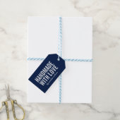 Editable Colors Stylish Bold Handmade with Love ギフトタグ (より糸つき)