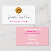 Editable Cookie Logo | White Pink Bakery 名刺 (正面/裏面)