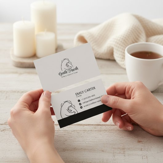 Editable Cozy Brand Business Card Template 名刺