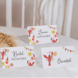 Editable Crawfish Food Tent Cards