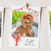 Editable Crawfish Monthly Photo Banner Card 招待状