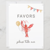 Editable Crawfish Party Favor Sign (正面)