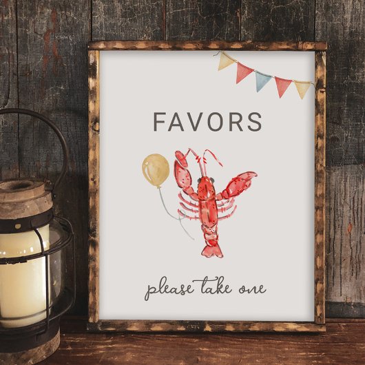 Editable Crawfish Party Favor Sign