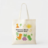 Editable Crayon Style – Dinosaur Roarsome Tote Bag トートバッグ (正面)