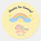 Editable Crayon Style – Unicorn Dream Sparkle ラウンドシール (正面)