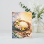 Editable Crown of Thorns Easter Postcard ポストカード (スタンド正面)