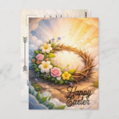 Editable Crown of Thorns Easter Postcard ポストカード (正面/裏面)