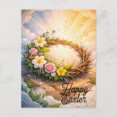 Editable Crown of Thorns Easter Postcard ポストカード (正面)