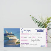 Editable Cruise Ticket Surprise Boarding Pass 招待状 (スタンド正面)