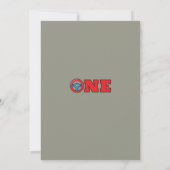 Editable Cute Car First Birthday Invitation 招待状 (裏面)