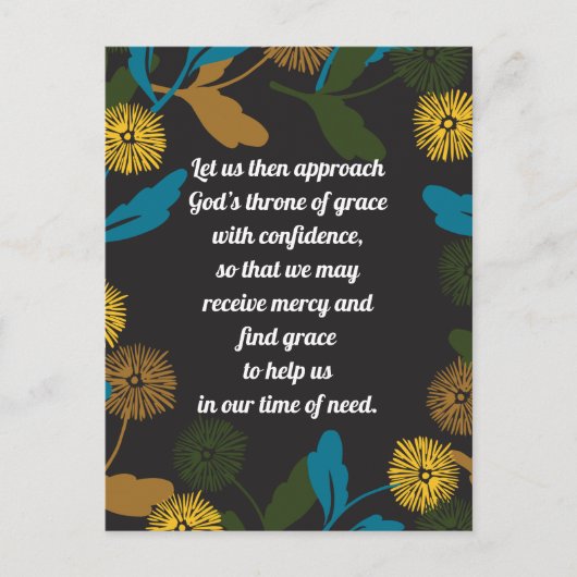 Editable Dandelion黒いVerポストカード ポストカード (正面)