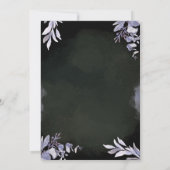 Editable Dark Botanical Wedding Invitation 招待状 (裏面)