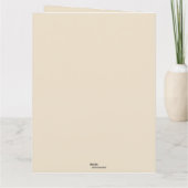 Editable Deer and Holly Happy Holidays カード (裏面)