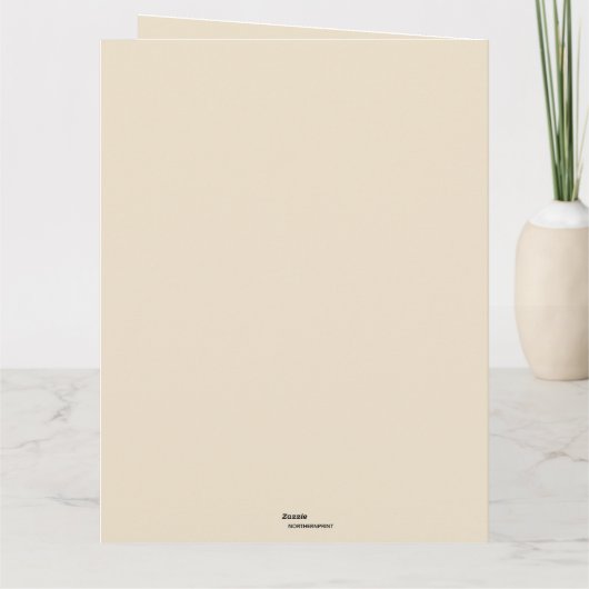 Editable Deer and Holly Happy Holidays カード (裏面)