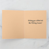 Editable Deer in the Woods Happy Holidays  カード (内部)